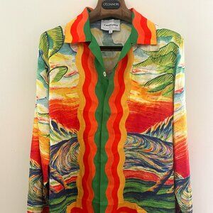 Casablanca Tennis Club - Long Sleeve Silk Shirt